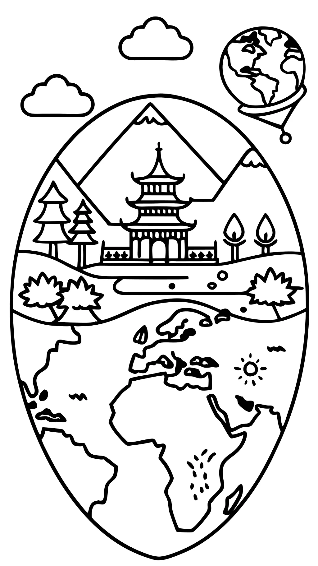 geographic coloring pages